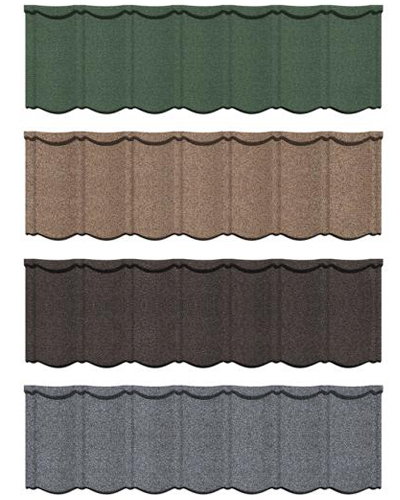 Ngói lợp kim loại tráng đá 1340mm x 420mm Zin Ngói lợp trái phiếu truyền thống Dành cho cộng đồng